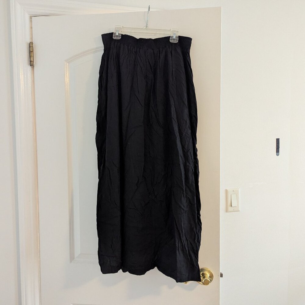 80s Vintage Black Maxi skirt